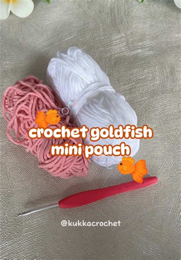 Goldfish Crochet Mini Pouch & Charm Tutorial