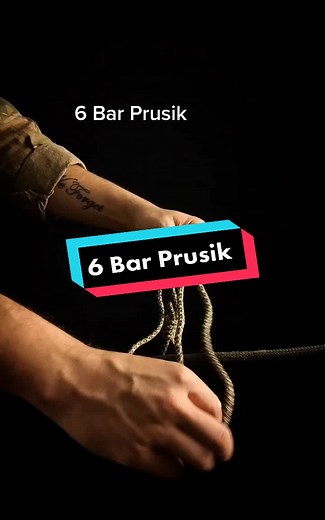 Tips and Tricks Tuesday, 6 Bar Prusik 🪢#militarytiktok #army #marines #knots #rappelling #climbing
