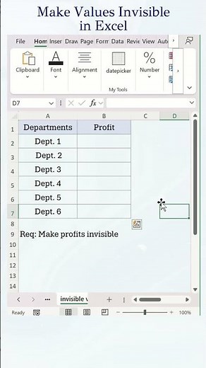How to Make Cell Values Invisible in Excel