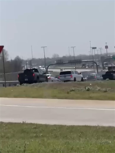 Lanes of Interstate 35 in Norman were shut down due to a downed power line as strong winds pushed through the area on Sunday.