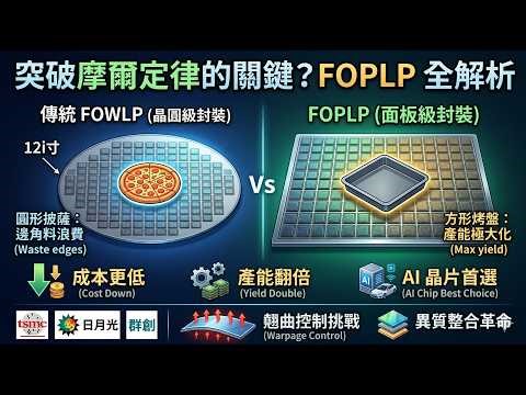 【硬核科普】「化圓為方」的AI晶片革命！FOPLP是什麼？為何台積電、群創都在搶？玻璃基板＋TGV如何打破摩爾定律極限？