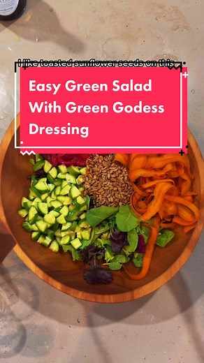 Easy Green Salad with Green Goddess Dressing Recipe