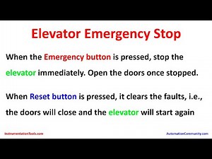 PLC Exercise: Elevator Emergency Stop and Reset Programming