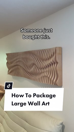 I’ve found moving blankets are the best bang for the buck for padding. Any suggestions? #parametricdesign #wallart #etsyseller #packingandshipping