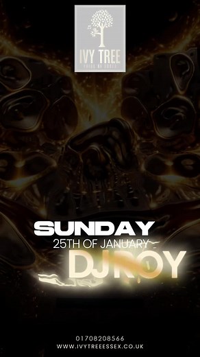 I'm back at the Ivy Tree, South Street, Romford, on Sunday, January 25, 2026. Starts: 3 PM - Finish: 7PM. Celebrating your birthday or just want to have a fun day out with various genres of music, Lovers Rock, reggae, revival, slow jams, R&B, classic dancehall and more. Smart casual! Reasonably priced Cocktails, Champagne. Wines, Craft beers & Prosecco. Call: 01708 208566 to reserve a table.