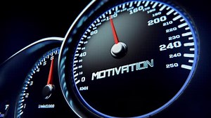 Car Speedometer Reaching Max Speed with Motivation Text