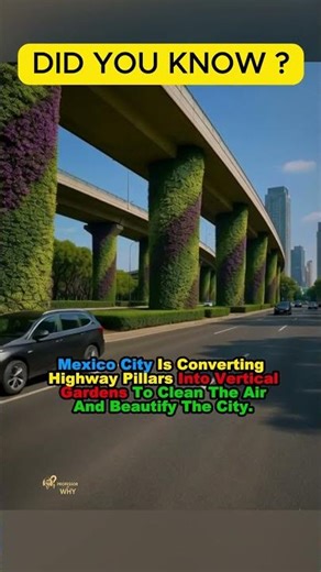 Mexico City Turns Highway Pillars into Vertical Gardens to Clean the Air and Beautify the City #news