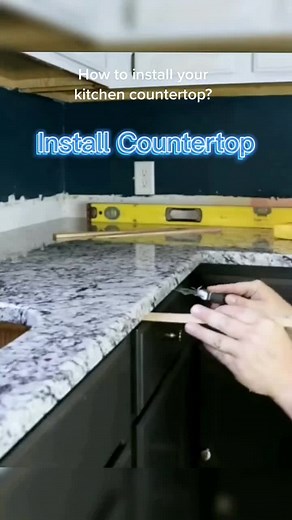 How to install your kitchen countertop? #countertopinstall#granitecountertops#countertopinstallation#kitcheninstall