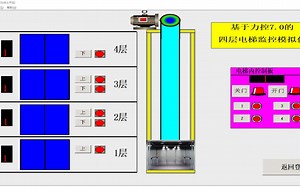 基于力控 ForceControl V7.0的四层电梯控制模拟仿真 四层电梯控制模拟 力控 ForceControl V7.0