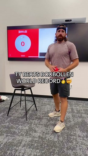 Ty’s back breaking world records again! 💥🏆 #boxbollen #worldrecord #dudeperfect | Dude Perfect