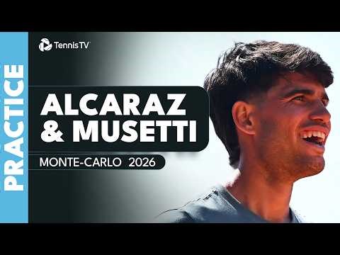 Alcaraz & Musetti Clay Court Training 🧱 | Monte‑Carlo 2026 Practice Highlights