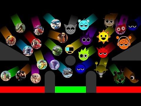 Brainrot VS Sprunki Marble Race in Algodoo