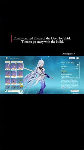 Finally crafted Finale of the Deep for Skirk Time to go crazy with the build.