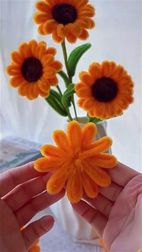 Handmade Wool Flower Craft 🌸 | Easy DIY Wool Flower Making at Home | basittech