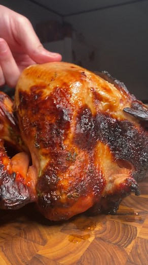 Beer Turkey 😮‍💨 Recipe below👇 I used the Cooks Choice “Sittin Turkey” Ceramic Beer Can to keep this Turkey as moist as possible. I used beer to infuse the turkey with a little extra somethin’, but you could use wine as well, or make your own flavoring liquid to add to the “Beer Can”. I highly recommend. Ingredients: 1 Small Turkey Brine: 2 Gallons Cold Water 4 C. Apple Cider 2 Oranges, sliced 4 Lemons, sliced Handful Juniper Berries 5 Sprigs Rosemary 5 Sprigs Sage 5 Sprigs Thyme 2 C. Demerara