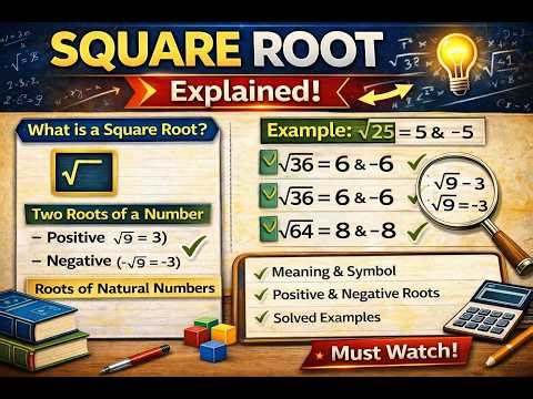 Square Root Explained | Symbol, Two Roots of a Number & Examples