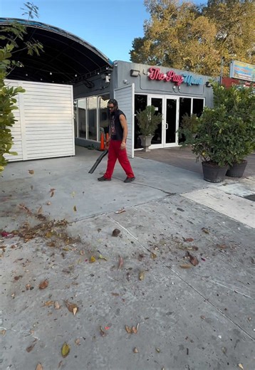 Pre-party clean up 🍃💨 - #Miamivenue #Miamipartyrentals #Miamievents #Libertycity #Blower