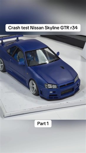 Crash test Nissan Skyline GTR r34 Part 1 #crashtest #skyline #handmade #fanmade #fyp