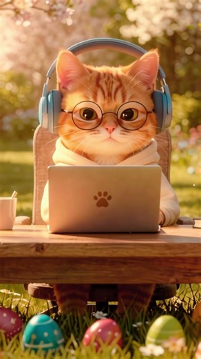 Easter Lofi #productive #shorts #lofi #easter #lofimu #beatstostudy #studywithme #cat