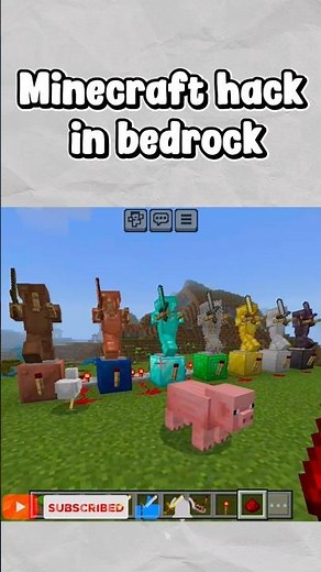 Minecraft hack in bedrock #minecraft