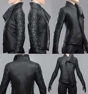 Travis Davids  - Cyberpunk Female Jacket - Marvelous Designer