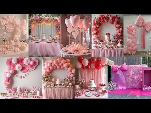 🌸 🎀Pink Birthday Decoration Ideas for Girls | Cute & Simple Pink Balloon Party Setup at Home