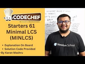 Codechef Starters 61 | Minimize LCS (MINLCS) Solution | Explanation + Code | In Hindi | Editorial