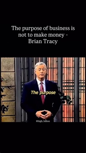 Gustavo | Elite Mindset on Instagram: "Brian Tracy’s quote, “The purpose of business is not to make money,” highlights that profit is a result, not the primary mission. He argues that the true purpose of a business is to create and keep a customer by providing value and solving their problems. Key Insights Profit as a Byproduct: According to Tracy, when a business focuses on creating value, solving customer problems, and serving them better than competitors, money naturally follows as a measure 