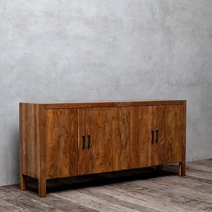 Reclaimed Teak Wood Sideboard: Rustic Modern Media Cabinet - Etsy