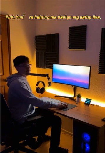 If this was YOUR desk… what’s the first thing you’d change? A) Keyboard | B) Monitor | C) Lighting | D) Everything 😅#gaming #setup #pcbuild #fyp #streaming