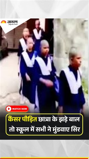 राजस्थान के जोधपुर जिले का एक भावुक वीडियो सोशल मीडिया पर तेजी से वायरल हो रहा है. जिसमें कैंसर से पीड़ित लड़की के समर्थन में स्कूल के छात्र और शिक्षकों ने सिर मुंडवा लिया. दरअसल, कैंसर से जूझ रही एक स्कूली छात्रा के थेरेपी के कारण बाल झड़ गए. लड़की का हौसला बढ़ाने के लिए और उसे अकेलापन या अलग-थलग महसूस न होने देने के लिए स्कूल के छात्राओं ने अपने सिर के बाल मुंडवा लिए. यही नहीं शिक्षकों ने भी अपने बाल मुडवा लिए. #Rajasthan #Jodhpur #Viral | Dainik Jagran