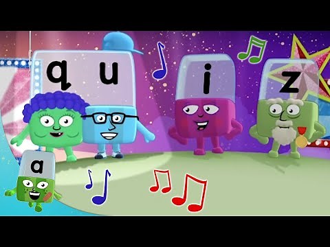 ‪@officialalphablocks‬ - Q is for Quiz | Learn to Read | ‪@Blocks-Universe‬