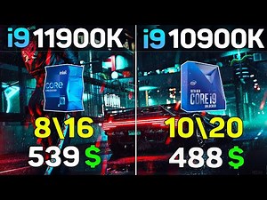 Core i9 11900K vs i9 10900k - Benchmark Test in 10 Games