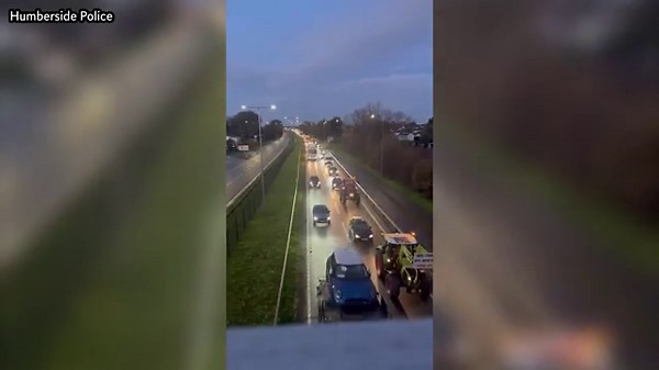 Angry farmers take part in go-slow protests across UK ahead of Budget