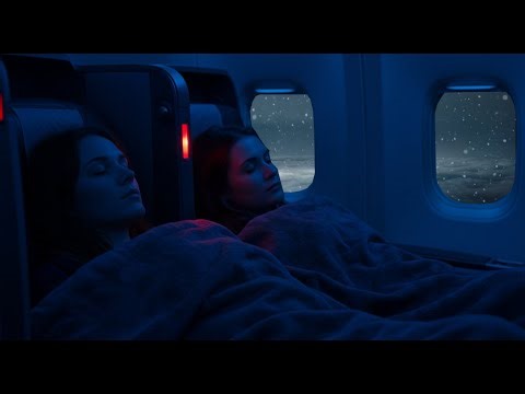 First Class Cabin in Blizzard – Relaxing Jet Engine Sounds & Snowstorm ASMR for Deep Sleep