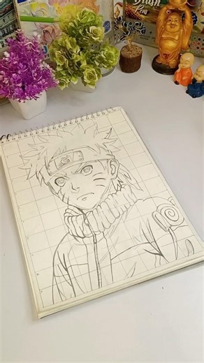 ✨ Naruto Shippuden Drawing || Outline Tutorial #anime #naruto #art #drawing #trending