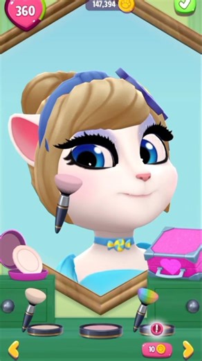 My Talking Angela Cinderella Outfit✨️🎀💙#mytalkingangela2 #cosplay #disney #cinderella #princess #fyp