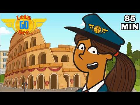 Where Will Pilot Polly Fly Next? 🌍 | 🇮🇹 | Epic Travel Cartoons for Kids Who Love Planes