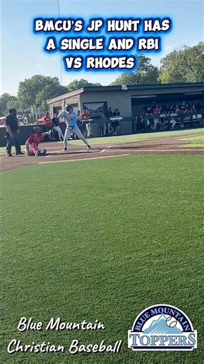 BMCU”s Freshman JP Hunt single and RBI vs Rhodes! #mississippi #baseball #collegebaseball