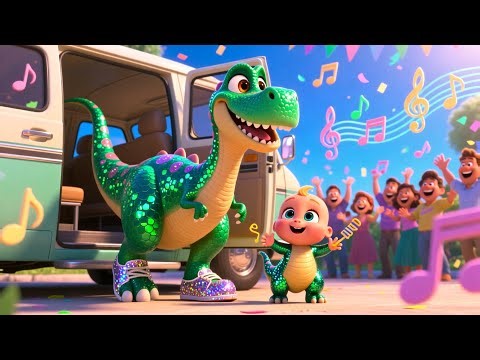 Dino Drives to Music Town 🦖🎵 | Learn Music and Sounds for Kids | Preschool Educational Video