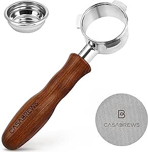 CASABREWS 51mm Bottomless Portafilter with Filter Basket and Puck Screen, 3 Ears Espresso Portafilter Fits CASABREWS CM5418, 3700Essential, 3700Gense, 3700Pro
