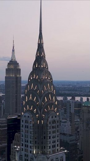 Drone Chrysler Building, New York City