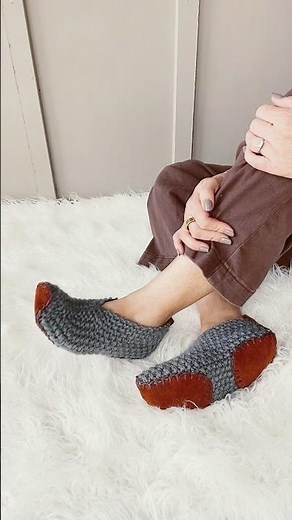 👣🧶 How to Add Leather Soles to Crochet + Knit Slippers!