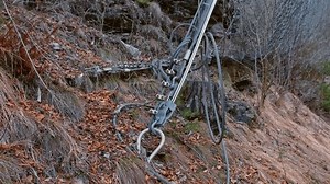 Rockslide Prevention Rockfall Safety Netting Supported 库存影片视频（100% 免版税）3436038983 | Shutterstock