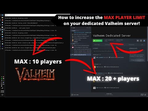 Valheim MODS : How to increase the max player limit on your dedicated Valheim server!