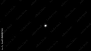 Aurora Sparks, Modern Minimalist Sparkle Star Animation in Vector Form, Styled for Elegant Visual FX on Black Canvas