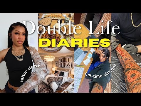 SORRY MOMMY😭-I Got My Tattoo SLEEVE!! Nurse Practitioner School Is Hard, Decorating My New Apartment