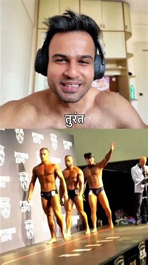 Fake muscle suit on bodybuilding stage 🏆