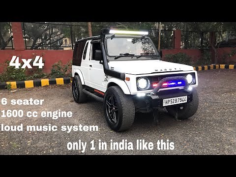 maruti gypsy|modified|4X4|hard top| front laura seats| loud music setup| spacers | customized gypsy