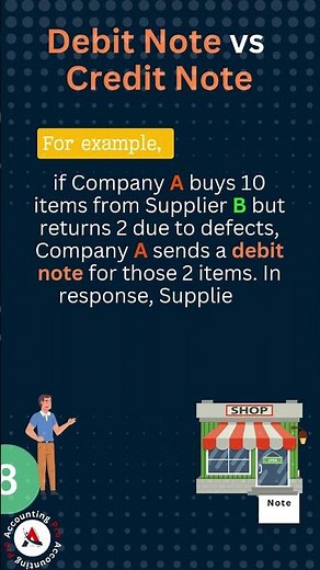 Debit Note vs Credit Note – Easy Explanation with Example! #accountingpro #debitnote #creditnote